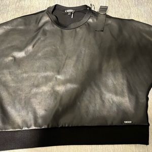 DKNY women top one side cold shoulder size L like new